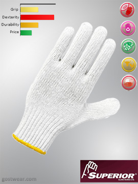 Superior 7 Gauge polycotton work gloves (SBQ) (1 dozen)