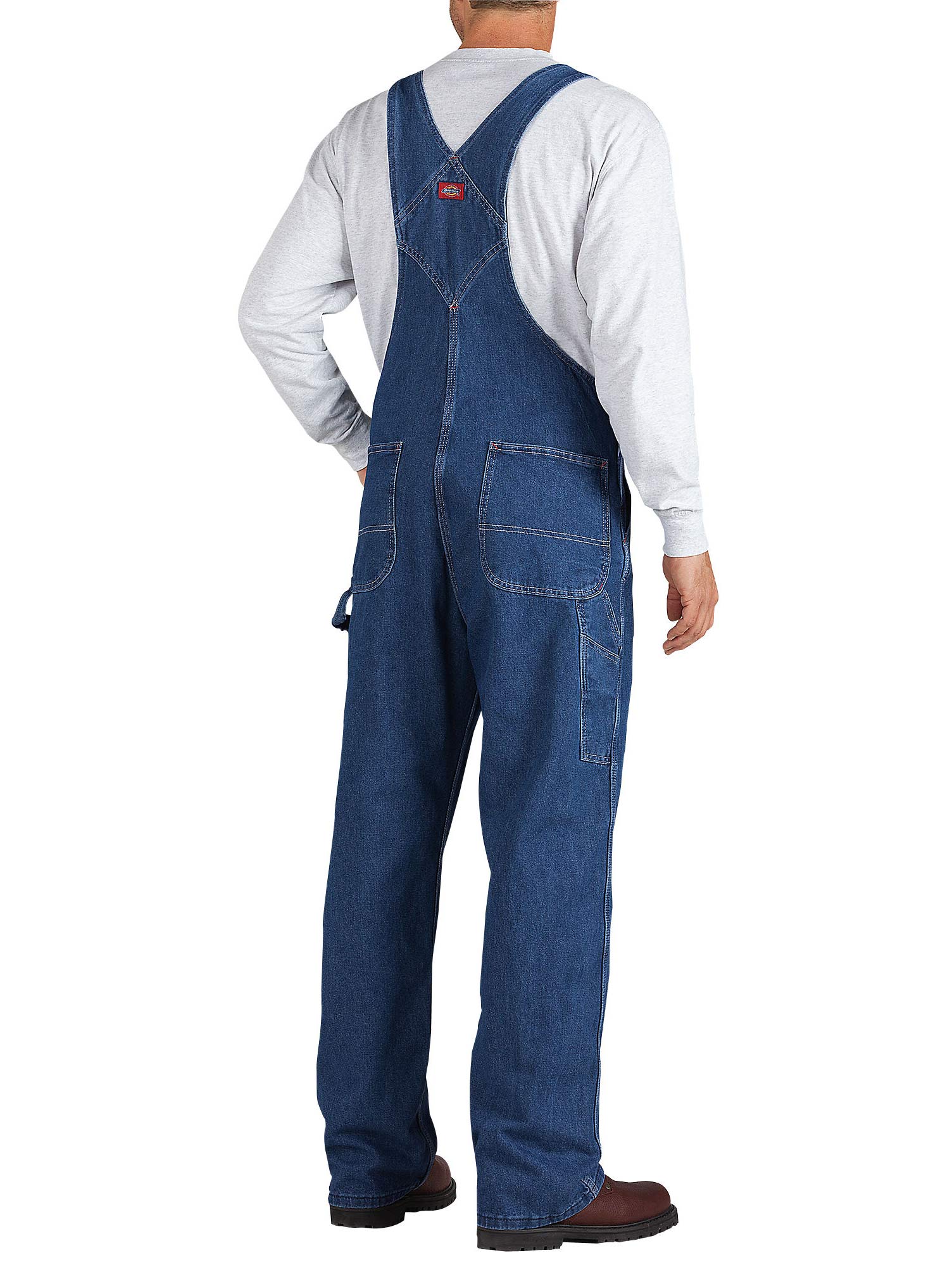 Dickies Men's Coverall Bib Overall Workwear Cotton Denim Adjustable Strap  83294, Indigo Blue, 30X30